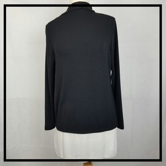 3 PIECE LIZ LANGE, BLACK, CREAM CHIFFON, SIZE M - Picture 3 of 8